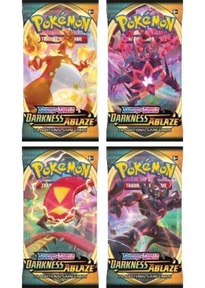 Booster Pack full artwork set (4 stk.) fra SWSH Darkness Ablaze.