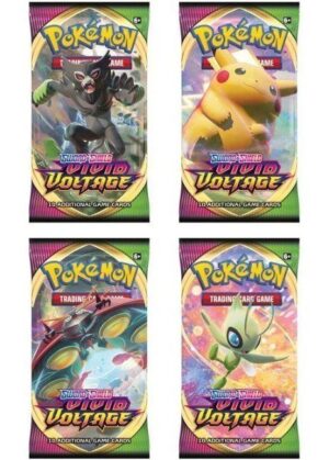 Booster Pack full artwork set (4 stk.) fra SWSH Vivid Voltage.