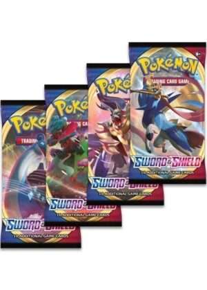 Booster Pack full artwork set (4 stk.) fra Sword & Shield.