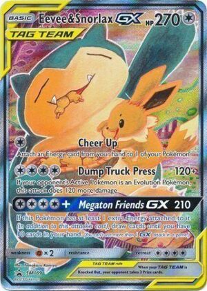 Eevee & Snorlax GX TAG TEAM Tin. - Eevee & Snorlax GX SM169 - Sun & Moon Promo pokemonkort