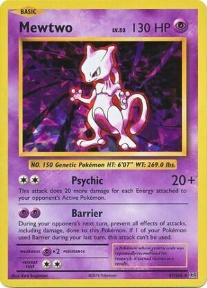 Mewtwo Mayhem - Theme Deck - Mewtwo 51/108 Cracked Ice Holo