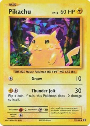 Pikachu Power - Theme Deck - Pikachu 35/108 Cracked Ice Holo
