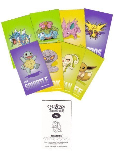 Pokémon klistermærker (8 stk.) - Sandylion collector stickers - Eksempel på klistermærker i en pakke.