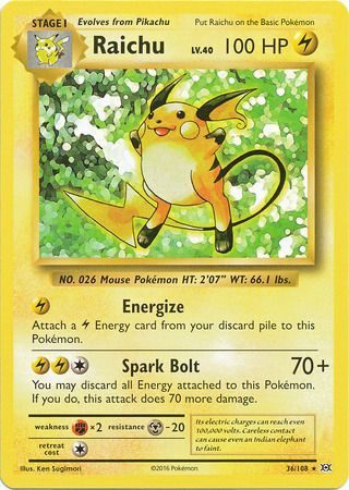 Raichu - 36/108 - Non Holo