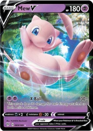 Mew V - V Forces Tin Box. - Mew V 69/189 Pokémonkort fra serien Darkness Ablaze