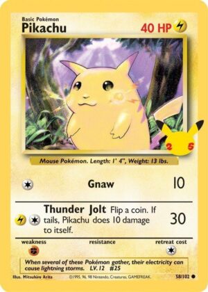 Pikachu - 58/102 - 25 år-s jubilæum - JUMBOkort