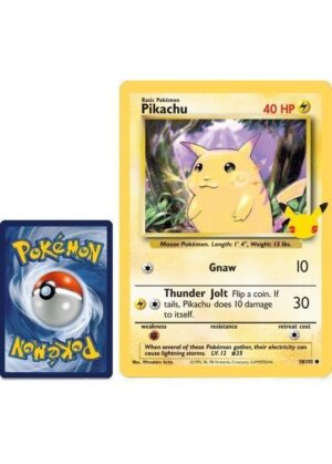 [Pokémon 25] Mappe til JUMBOkort inlusiv Pikachu jubilæums JUMBOkort - Pikachu 58/102 JUMBOkort - Pokémon 25-års jubilæum