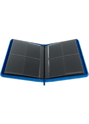 Samlemappe i høj kvalitet: Gamegenic 4-pocket Zip-Up Album  - Blå - Gamegenic 4-pocket Zip-Up Album  - Blå - Åben mappe