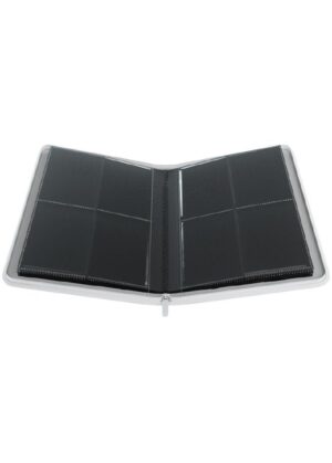 Samlemappe i høj kvalitet: Gamegenic 4-pocket Zip-Up Album  - Hvid - Gamegenic 4-pocket Zip-Up Album  - Hvid - Åben mappe