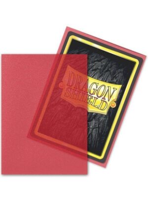 Dragon Shield matte (Gennemsigtig rød) Deck Protector Sleeves 100 stk. top-loading (63x88mm) - Dragon Shield standard sleeves matte (Gennemsigtig rød)