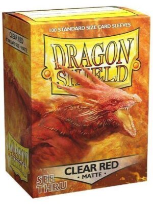 Dragon Shield matte (Gennemsigtig rød) Deck Protector Sleeves 100 stk. top-loading (63x88mm)