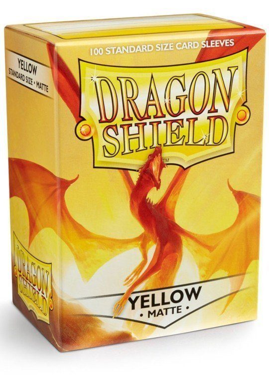 Dragon Shield matte (Gul) Deck Protector Sleeves 100 stk. top-loading (63x88mm)