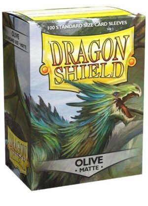 Dragon Shield matte (Oliven-grøn) Deck Protector Sleeves 100 stk. top-loading (63x88mm)