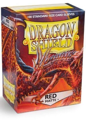 Dragon Shield matte (Rød) Deck Protector Sleeves 100 stk. top-loading (63x88mm)