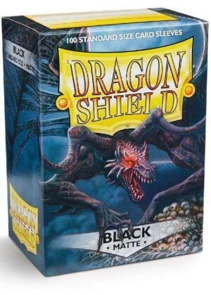 Dragon Shield matte (Sort) Deck Protector Sleeves 100 stk. top-loading (63x88mm)