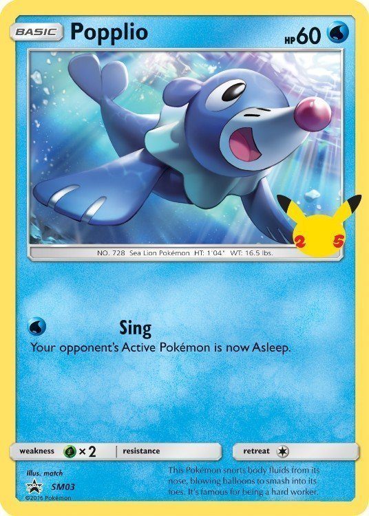 Popplio - SM03 - 25 års jubilæum - JUMBOkort