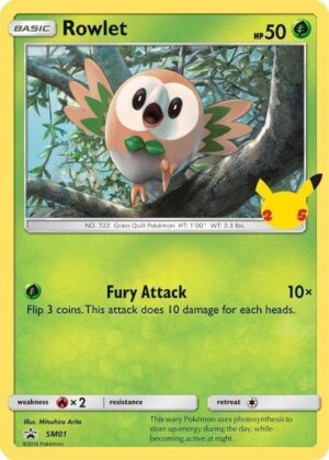 Rowlet - SM01 - 25 års jubilæum - JUMBOkort
