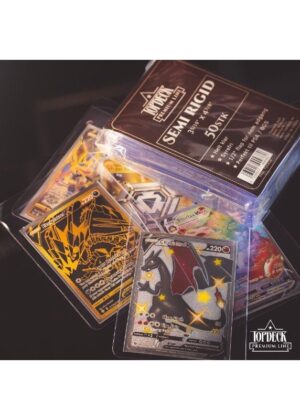 Semi Rigid Card Saver 50 stk. top-loading (84x123mm) - Topdeck Premium Line - Card saver semi regid med pokemon kort