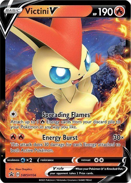 Victini V - Battle Deck - Victini V SWSH104 - Pokemon Sword & Shield Promo kort