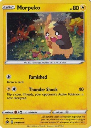 Morpeko blister pack (1 stk.) - SWSH Chilling Reign - Morpeko SWSH116 - Pokemon Sword & Shield Promo kort