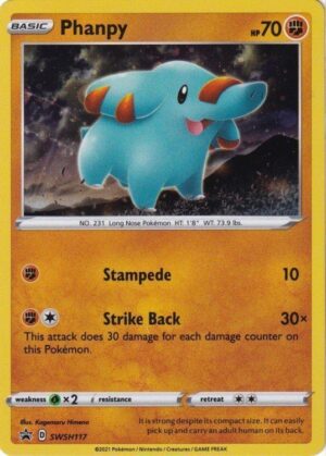 Phanpy blister pack (1 stk.) - SWSH Chilling Reign - Phanpy SWSH117 - Pokemon Sword & Shield Promo kort