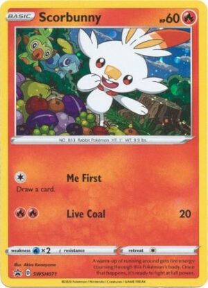 Scorbunny blister pack (1 stk.) - SWSH Vivid Voltage - Scorbunny SWSH071 - Pokemon Sword & Shield Promo kort