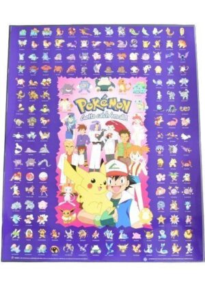 Plakat G - Ash og vennerne samt 150 Kanto pokemon