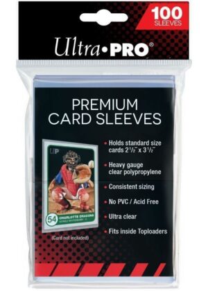 Premium card sleeves (Klar) Deck Protector Sleeves 100 stk. top-loading (63,5x89mm) - Ultra Pro