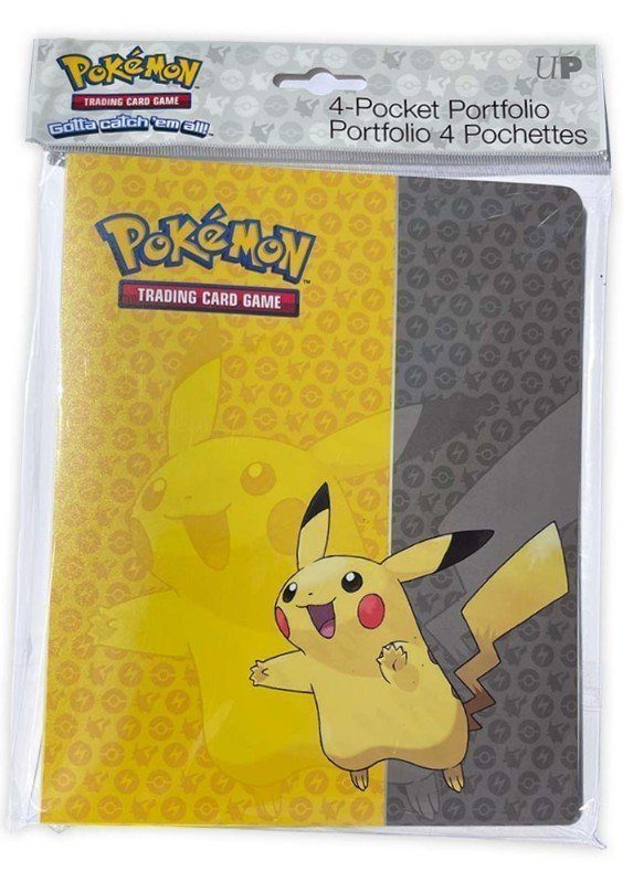 Lille softcover mappe med pokemonmotiv (Pikachu) (4 kort pr. side)
