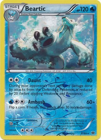 Beartic - 37/99 - Reverse