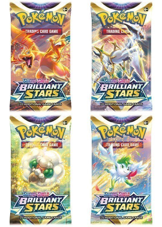 Booster Pack full artwork set (4 stk.) fra SWSH Brilliant Star.