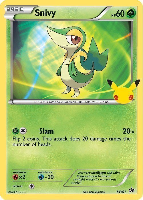 Snivy - BW01 - 25 års jubilæum - JUMBOkort