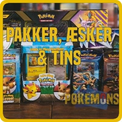 Pokemon bokse, pakker og æsker