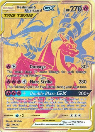 Reshiram & Charizard GX - SM247 - JUMBOkort