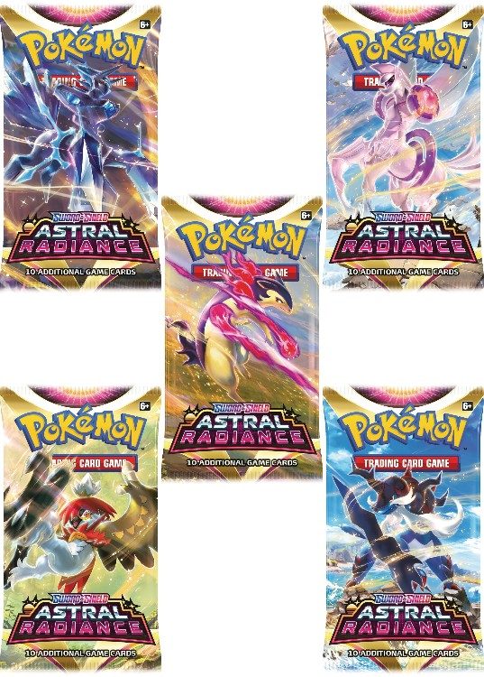 Booster Pack full artwork set (5 stk.) fra SWSH Astral Radiance.