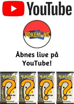Pokemon SWSH Celebrations Booster Pack (4 stk) - live opening på YouTube