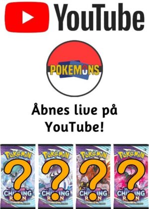Pokemon SWSH Chilling Reign Booster Pack (4 stk) - live opening på YouTube