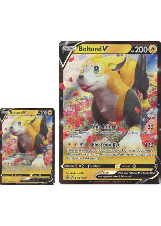 Boltund V Box - Boltund V JUMBOkort SWSH219 - Pokemon Sword & Shield Promo kort