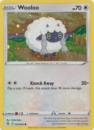 Boltund V Box - Wooloo 222/264 Cosmos Holo - Pokemon SWSH Fusion Strike alternativ kort