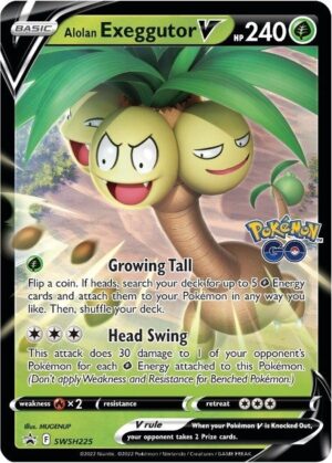 Alolan Exeggutor V Box (Pokemon GO) - Alolan Exeggutor V SWSH225 - Pokemon Sword & Shield Promo kort