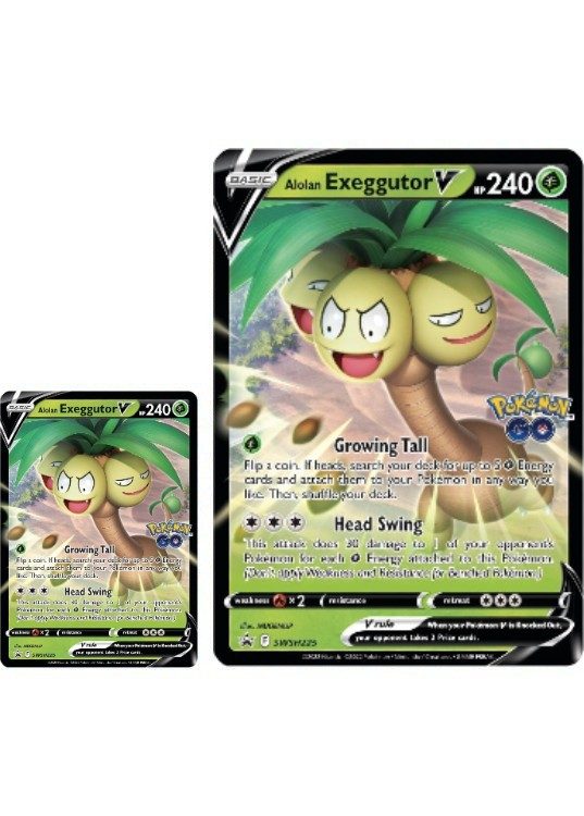 Alolan Exeggutor V Box (Pokemon GO) - Alolan Exeggutor V JUMBOkort SWSH225 - Pokemon Sword & Shield Promo kort