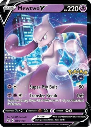 Mewtwo vs Melmetal - V Battle Deck Bundle - Mewtwo V SWSH223 - Pokemon Sword & Shield Promo kort