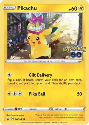 Pikachu gave Tin - Pikachu - Pikachu SWSH234 - Pokemon Sword & Shield Promo kort