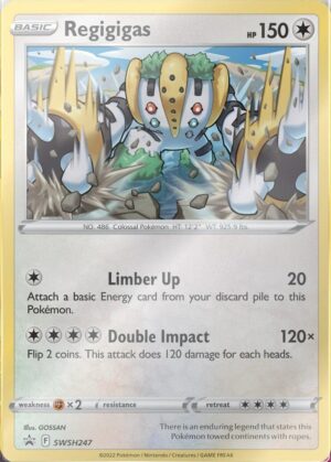 Regigigas blister pack (3 stk.) - SWSH Lost Origin - Regigigas SWSH247 - Sword & Shield Black Star Promo