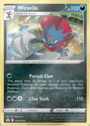 Weavile blister pack (3 stk.) - SWSH Lost Origin - Weavile SWSH246 - Sword & Shield Black Star Promo