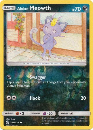 Alolan Meowth  - 128/236 - Reverse