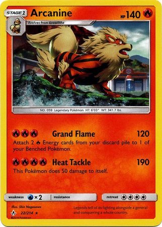 Arcanine - 22/214 (Holo)