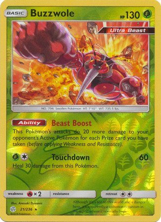 Buzzwole  - 21/236 - Reverse