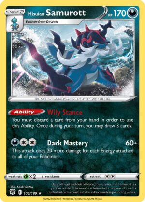 Hisuian Samurott - 100/189 - Non Holo