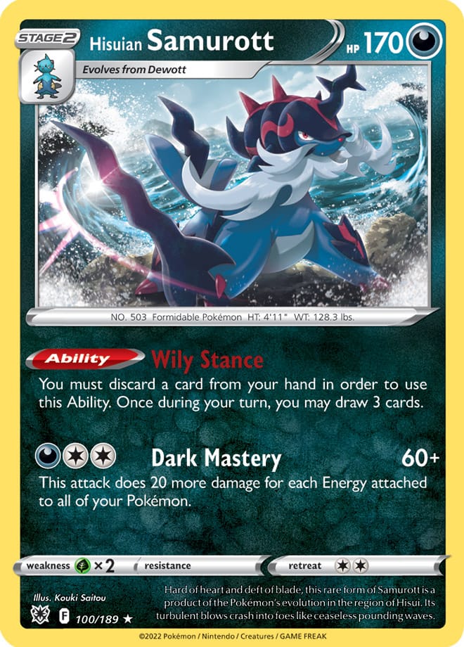 Hisuian Samurott - 100/189 - Non Holo